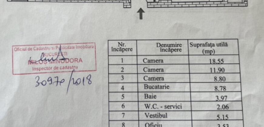 Dristor – str Danubiu, 3 camere decomandat, 3/4, fără îmbunătățiri